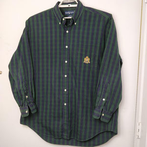 Ralph Lauren Mens Plaid Button-Front Long Sleeve